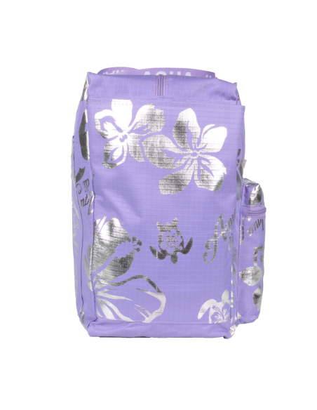 BORSA MARE RIB STOP QUADRATA IBISCUS METAL 100%PL AQUA DI MARE
