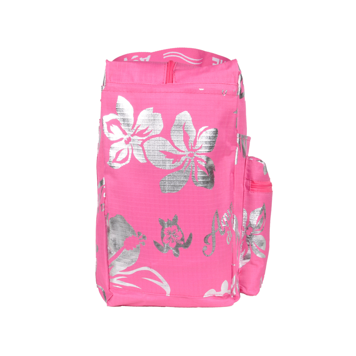 BORSA MARE RIB STOP QUADRATA IBISCUS METAL 100%PL AQUA DI MARE