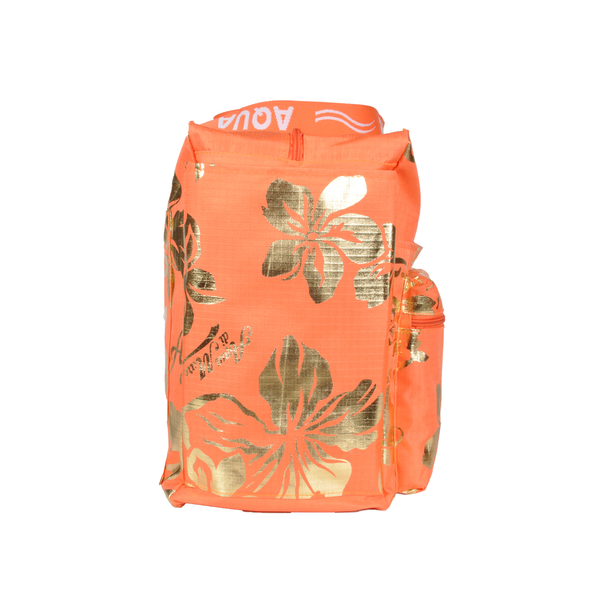 BORSA MARE RIB STOP QUADRATA IBISCUS METAL 100%PL AQUA DI MARE
