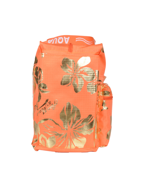 BORSA MARE RIB STOP QUADRATA IBISCUS METAL 100%PL AQUA DI MARE