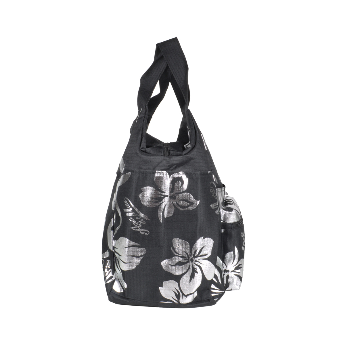 BORSA MARE RIB STOP TONDA IBISCUS METAL 100%PL AQUA DI MARE