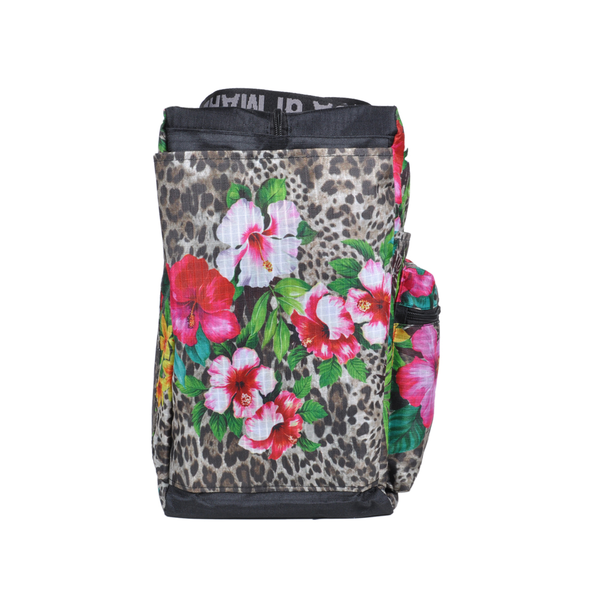 BORSA MARE RIB STOP QUADRATA FANTASIA MACULATA E FIORI 100% PL AQUA DI MARE