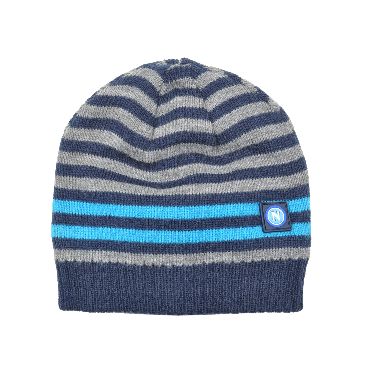 Cappello Cuffia A Maglia Righe Baby 50%pc 50%co Enzo Castellano Ssc Napoli - Imma Italy