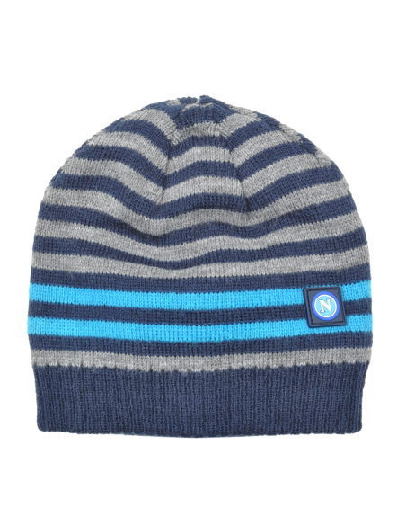 Cappello Cuffia A Maglia Righe Baby 50%pc 50%co Enzo Castellano Ssc Napoli - Imma Italy