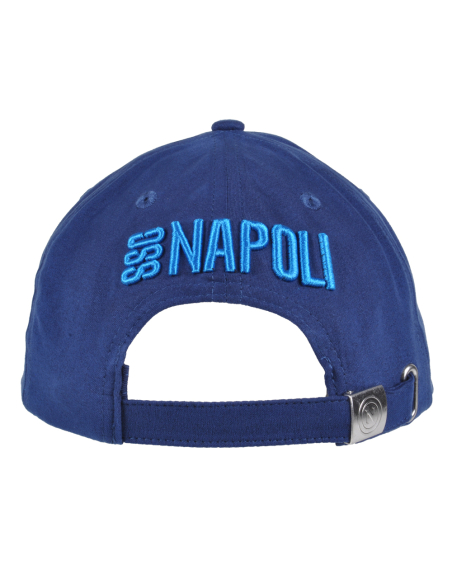 CAPPELLO BASEBALL ALCANTARA RICAMO AZZURRO 100%PL  Enzo Castellano SSC NAPOLI