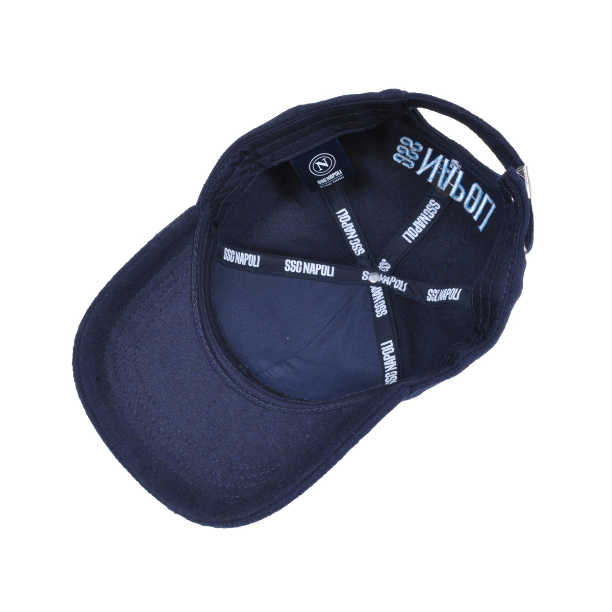 CAPPELLO BASEBALL FELTRO RICAMO AZZURRO 100%PL Enzo Castellano SSC NAPOLI