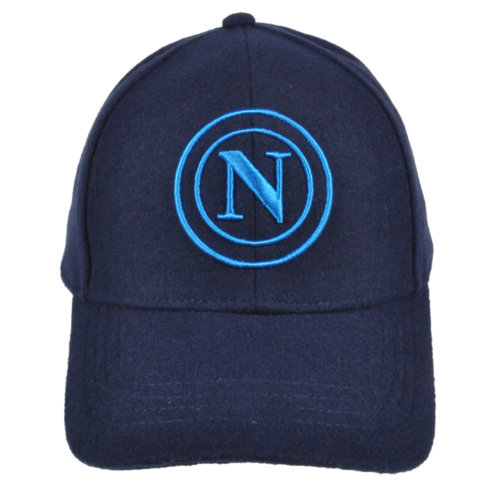 CAPPELLO BASEBALL FELTRO RICAMO AZZURRO 100%PL Enzo Castellano SSC NAPOLI