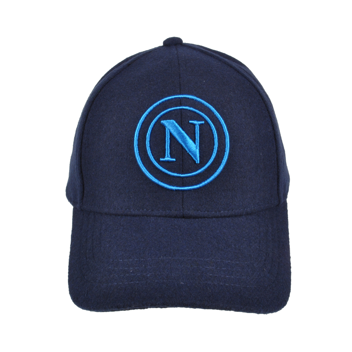CAPPELLO BASEBALL FELTRO RICAMO AZZURRO 100%PL Enzo Castellano SSC NAPOLI