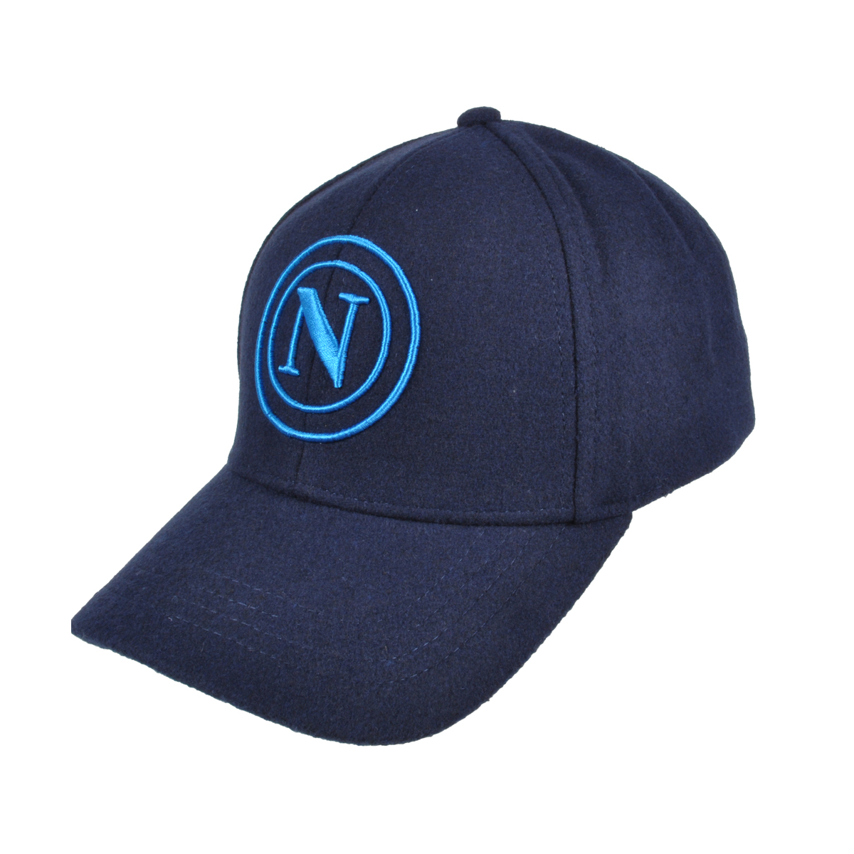 CAPPELLO BASEBALL FELTRO RICAMO AZZURRO 100%PL Enzo Castellano SSC NAPOLI