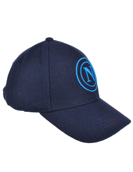 CAPPELLO BASEBALL FELTRO RICAMO AZZURRO 100%PL Enzo Castellano SSC NAPOLI