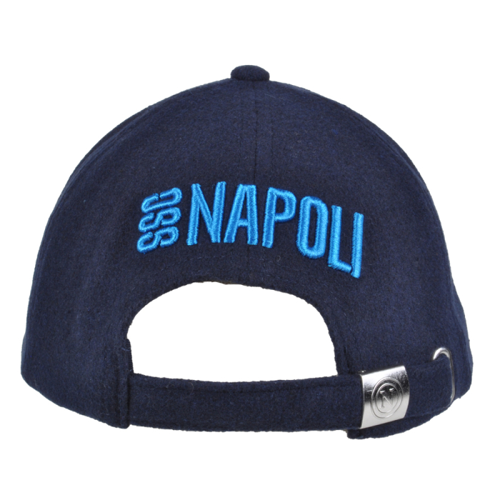 CAPPELLO BASEBALL FELTRO RICAMO AZZURRO 100%PL Enzo Castellano SSC NAPOLI 2