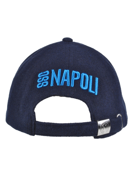 CAPPELLO BASEBALL FELTRO RICAMO AZZURRO 100%PL Enzo Castellano SSC NAPOLI
