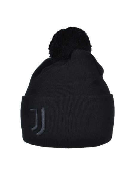 Cappello Nero Pon Pon Nero Ric 52%vi 30%pl 18%pa Juve - Imma Italy