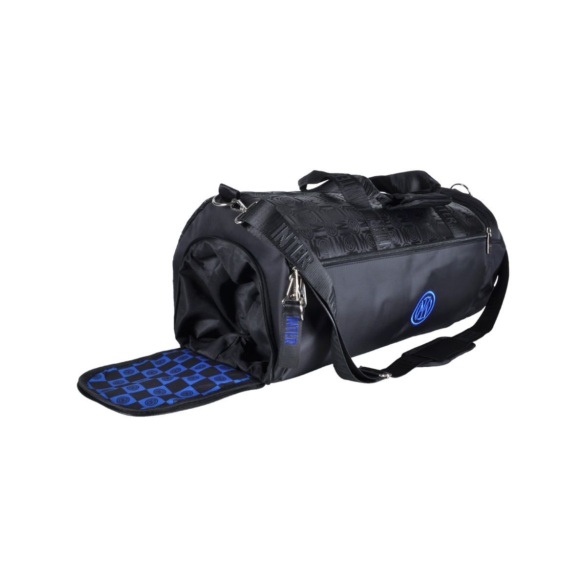 Borsone Stampato Nero Ric Blue 100% Pl Inter - Imma Italy