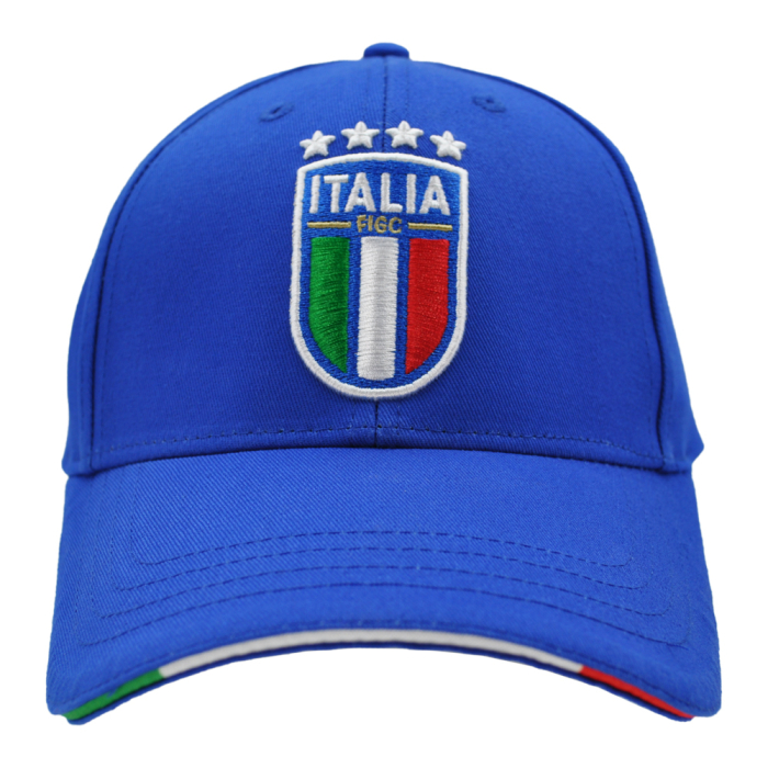CAPPELLO BASEBALL AZZURRO CON RICAMO 100%CO ITALIA