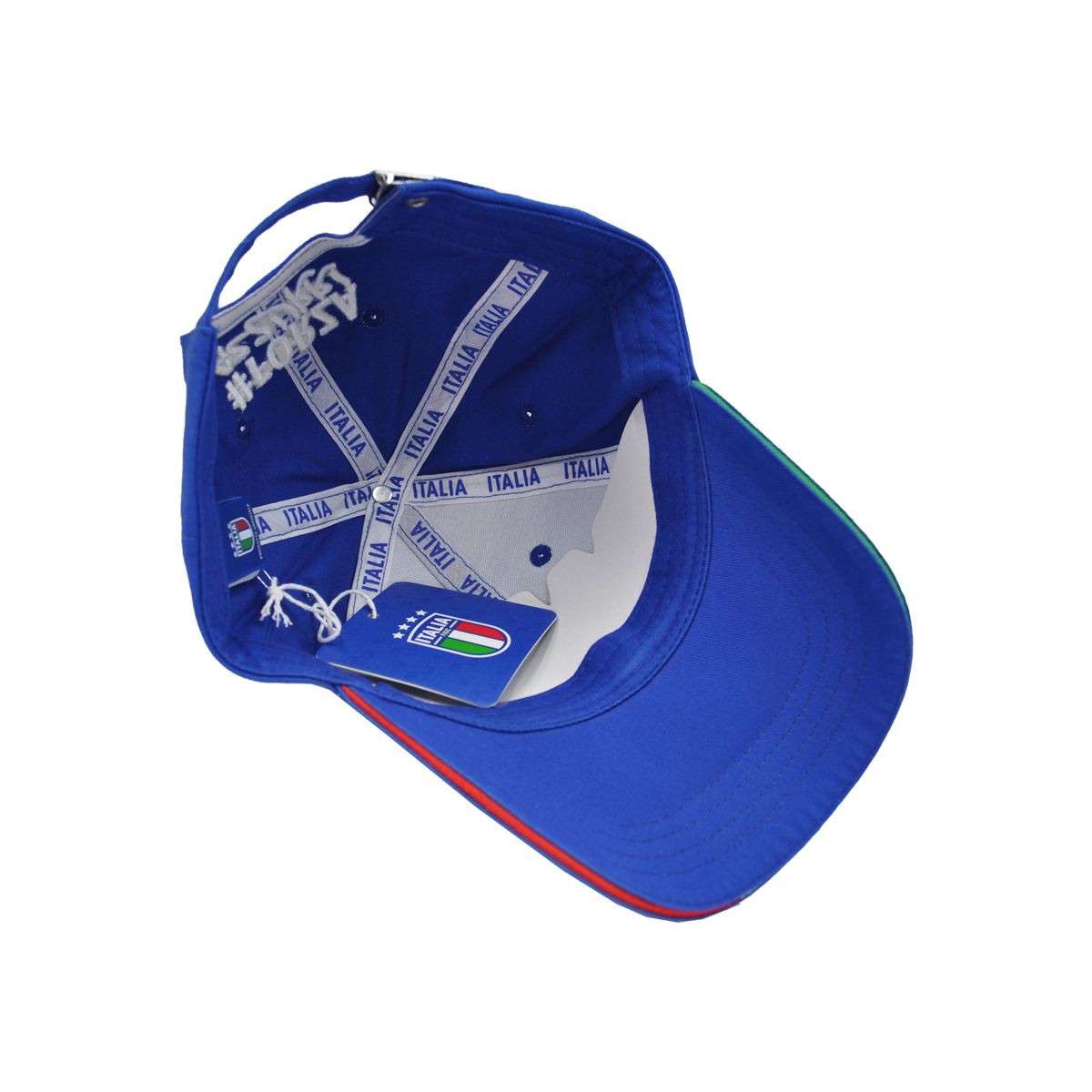 CAPPELLO BASEBALL AZZURRO CON RICAMO 100%CO ITALIA