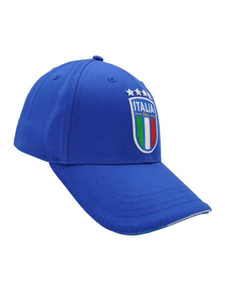 CAPPELLO BASEBALL AZZURRO CON RICAMO 100%CO ITALIA