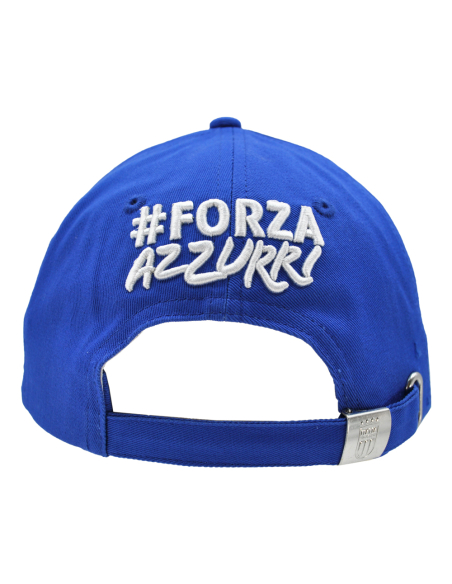 CAPPELLO BASEBALL AZZURRO CON RICAMO 100%CO ITALIA