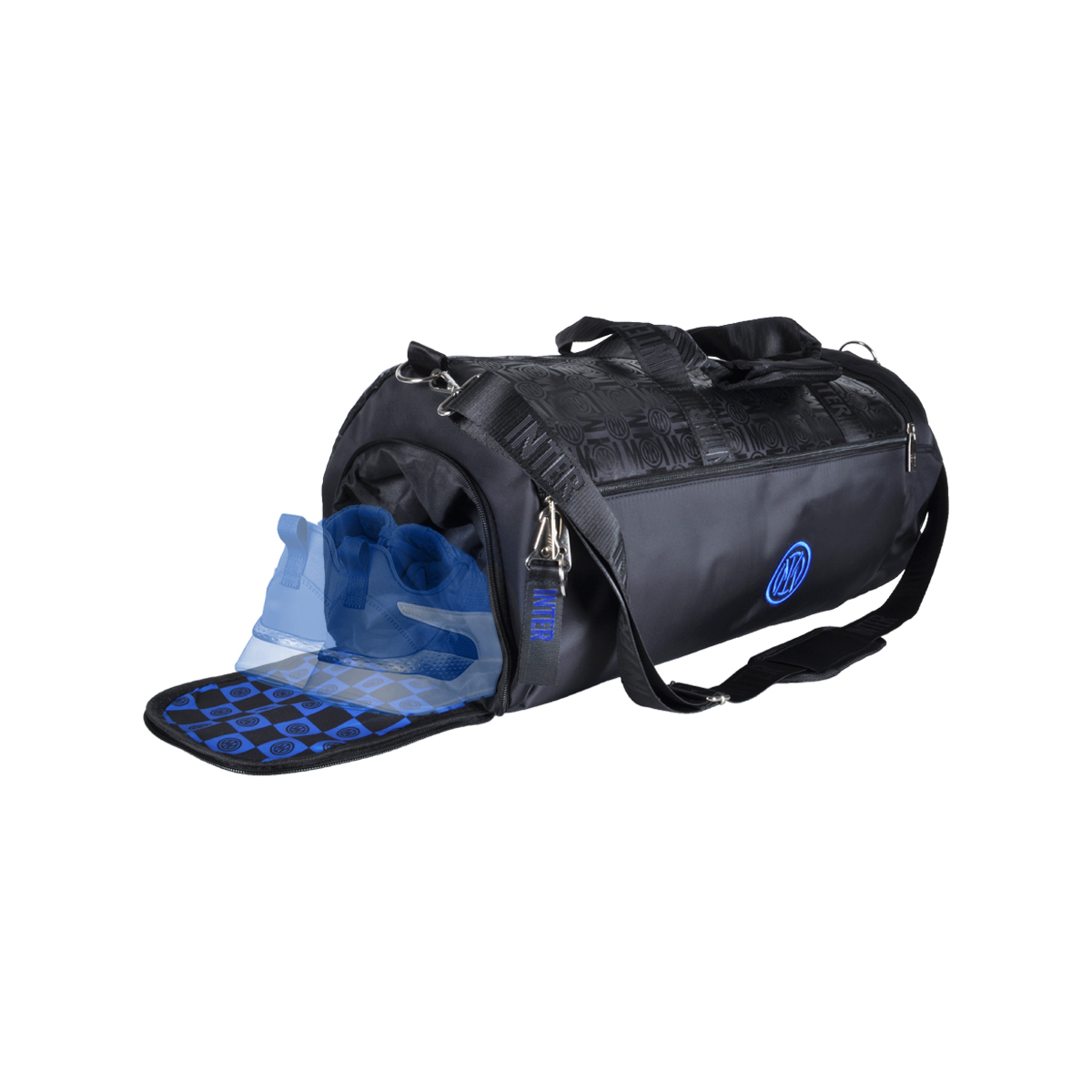 Borsone Stampato Nero Ric Blue 100% Pl Inter - Imma Italy