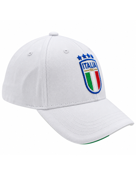 CAPPELLO BASEBALL BIANCO CON RICAMO 100%CO ITALIA