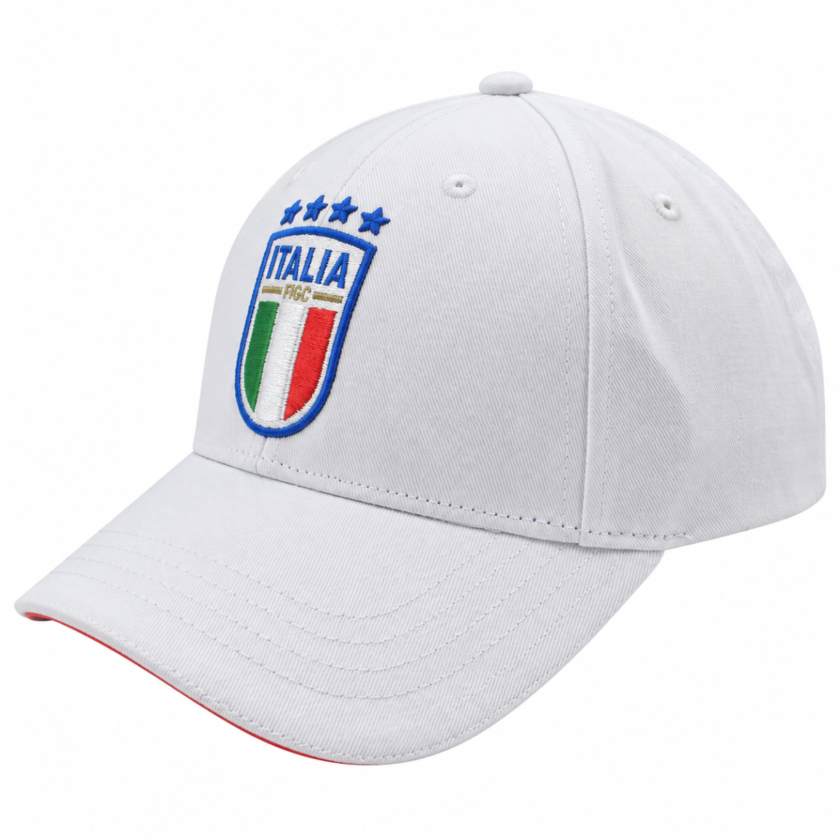CAPPELLO BASEBALL BIANCO CON RICAMO 100%CO ITALIA