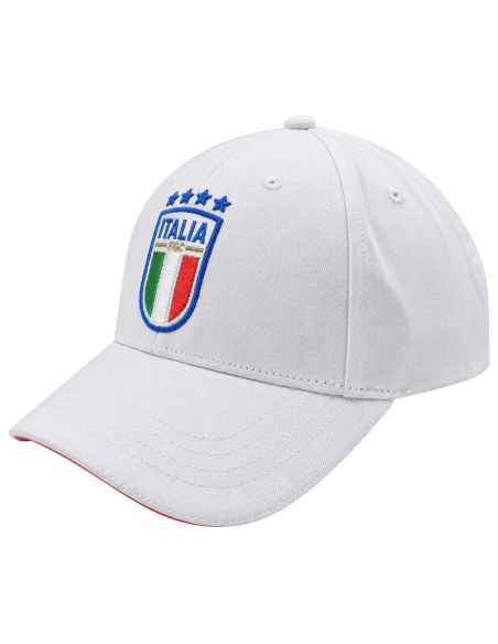 CAPPELLO BASEBALL BIANCO CON RICAMO 100%CO ITALIA