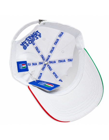 CAPPELLO BASEBALL BIANCO CON RICAMO 100%CO ITALIA