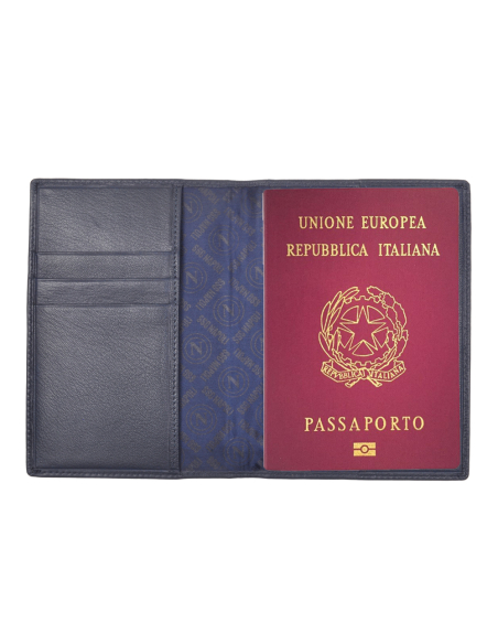 PORTAPASSAPORTO RFID 100%PELLE SSC NAPOLI