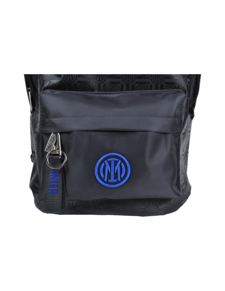 Borsa Zaino Stampato Nero Ric Blue 100% Pl Inter - Imma Italy