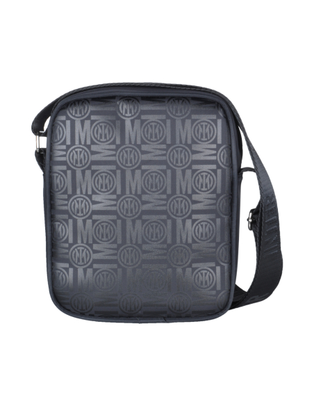 Borsello Grande Stampato Nero Ric Blue 100% Pl Inter - Imma Italy