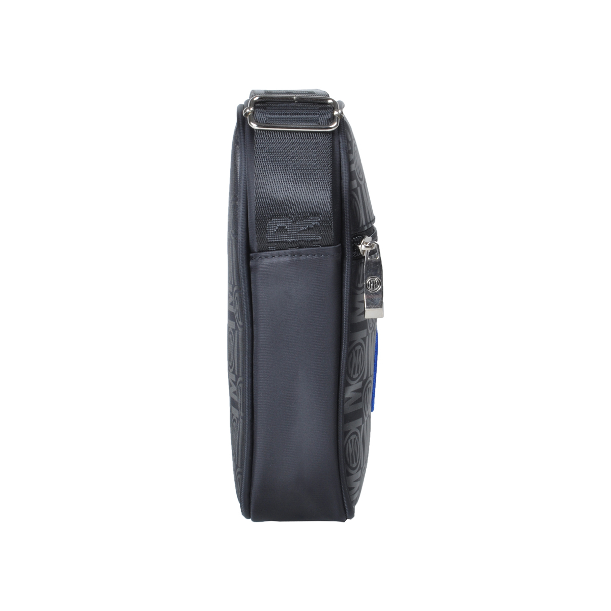 Borsello Grande Stampato Nero Ric Blue 100% Pl Inter - Imma Italy