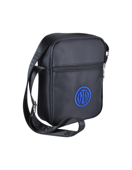 Borsello Grande Nero Ric Blue 100% Pl Inter - Imma Italy