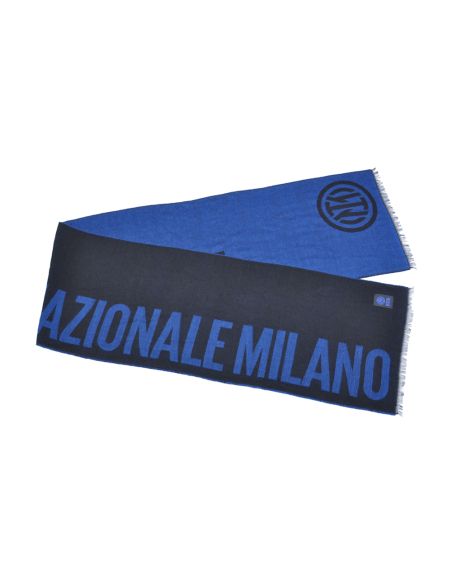 Sciarpa Logata Made In Italy In Box 50%pc 38%md 8%wo 4%wp Inter - Imma Italy