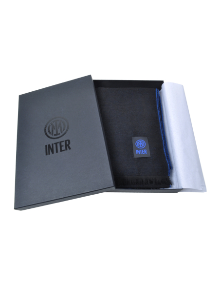 Sciarpa Logata Made In Italy In Box 50%pc 38%md 8%wo 4%wp Inter - Imma Italy