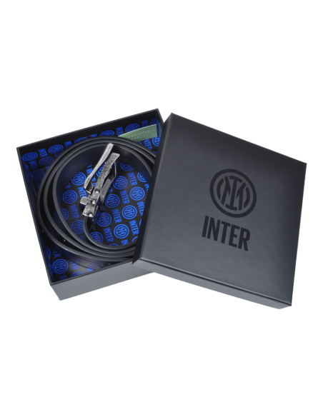 Cintura Sport In Box 100%pelle Size S-m Inter - Imma Italy