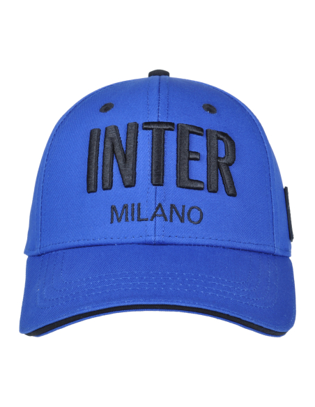 Cappello Baseball Adulto Ricamo E Patch Pelle Royal 100%co Inter - Imma Italy