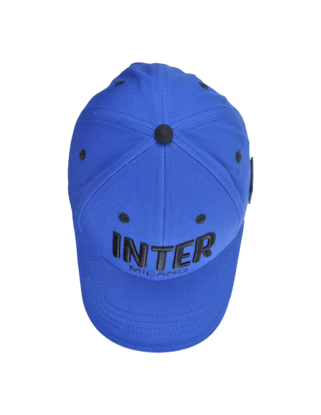 Cappello Baseball Adulto Ricamo E Patch Pelle Royal 100%co Inter - Imma Italy