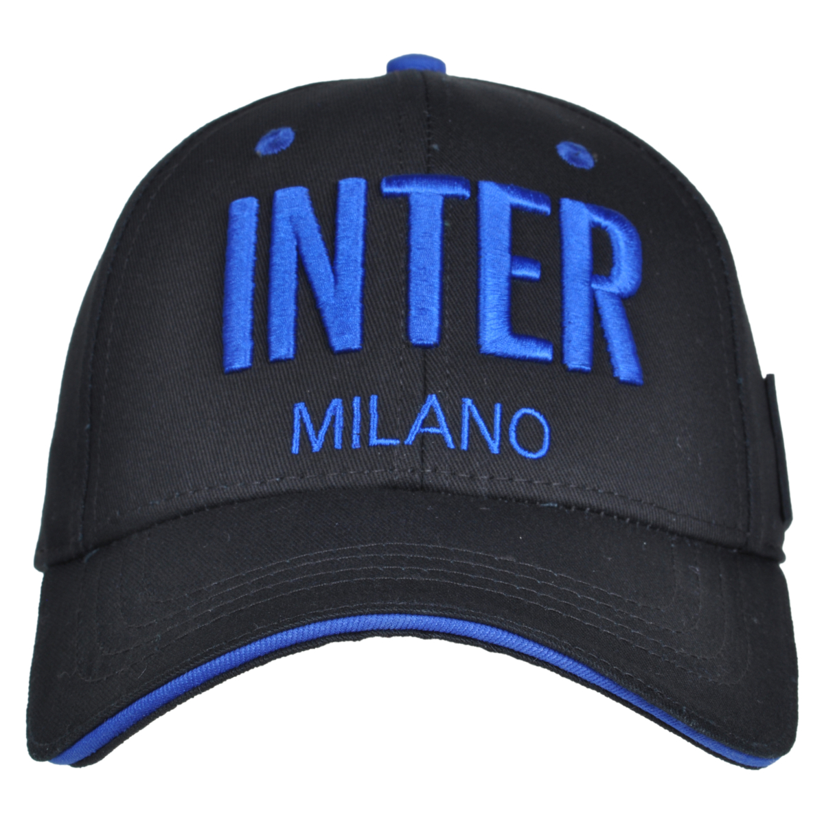 Cappello Baseball Junior Ricamo E Patch Pelle Nero 100%co Inter - Imma Italy