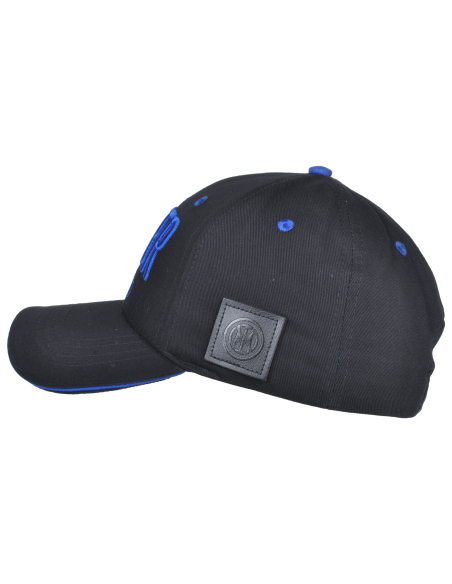 Cappello Baseball Junior Ricamo E Patch Pelle Nero 100%co Inter - Imma Italy