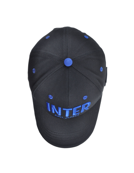Cappello Baseball Junior Ricamo E Patch Pelle Nero 100%co Inter - Imma Italy