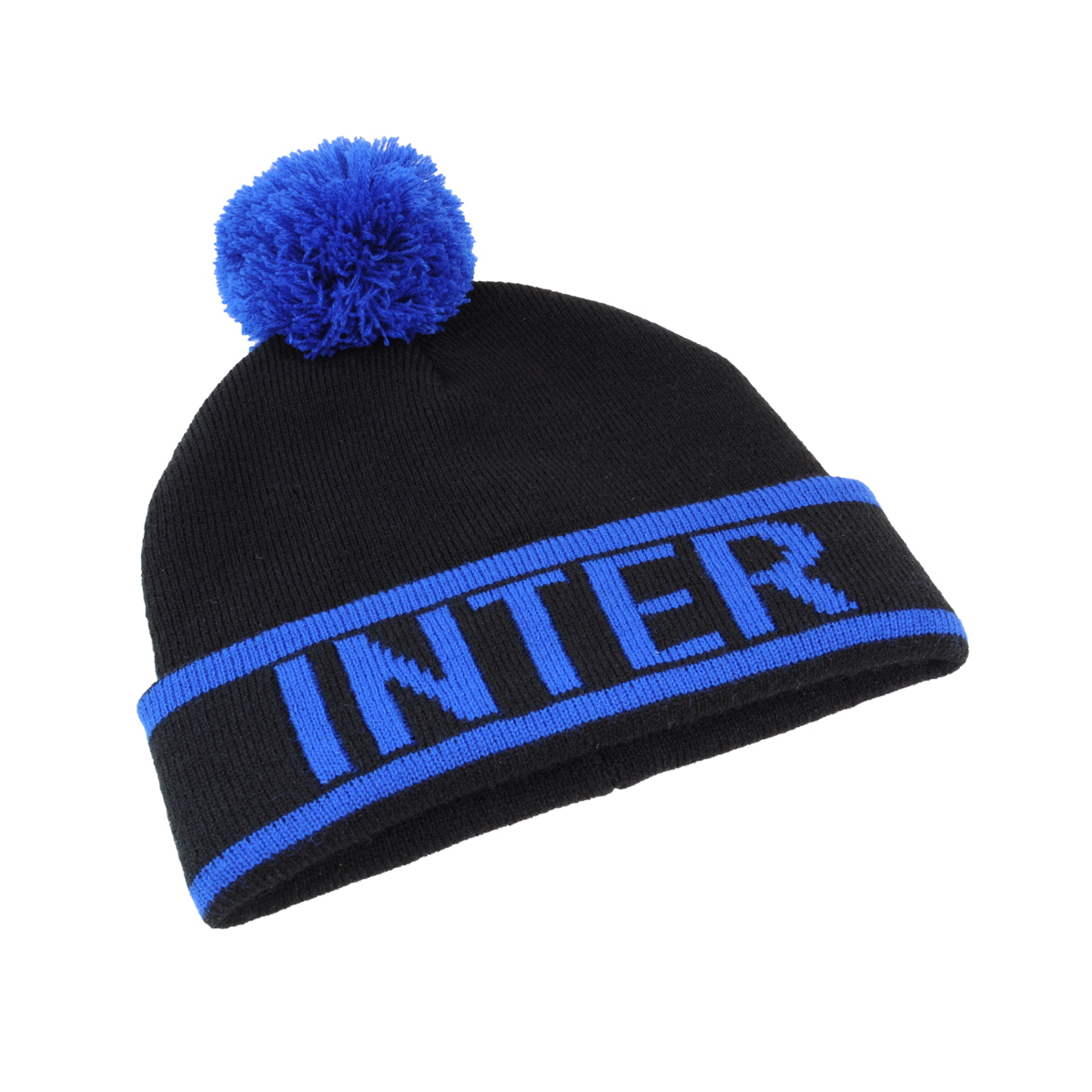 Cappello Ponpon Maglia Jacquard 100%pc Inter - Imma Italy