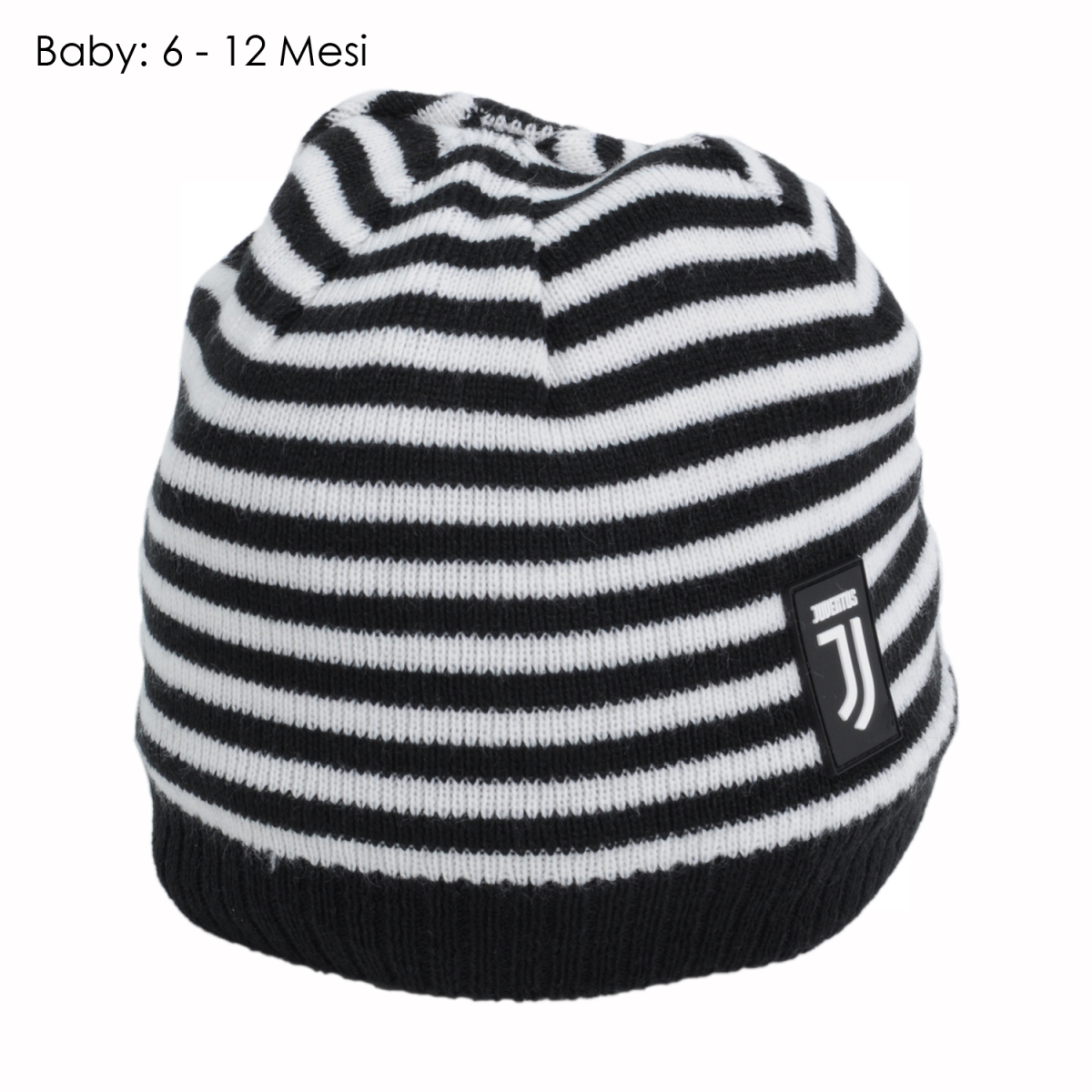 Cappello Cuffia A Maglia Righe Baby 50%pc 50%co Juventus - Imma Italy