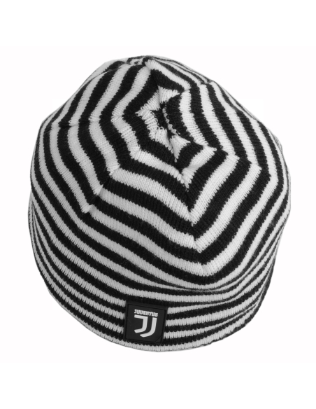 Cappello Cuffia A Maglia Righe Baby 50%pc 50%co Juventus - Imma Italy