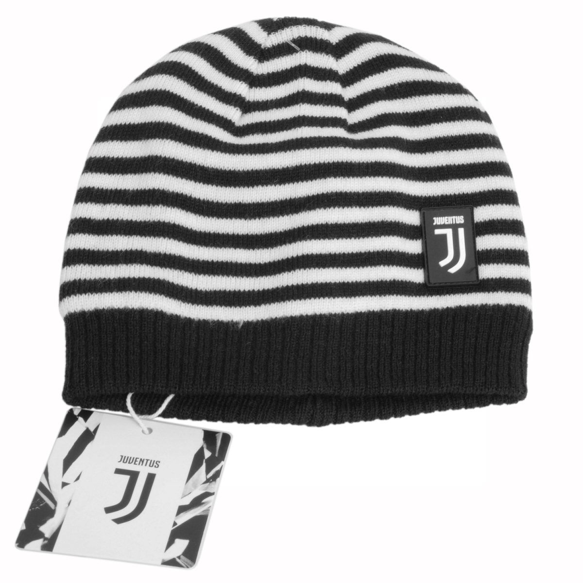 Cappello Cuffia A Maglia Righe Baby 50%pc 50%co Juventus - Imma Italy