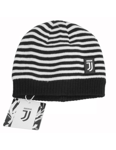 Cappello Cuffia A Maglia Righe Baby 50%pc 50%co Juventus - Imma Italy