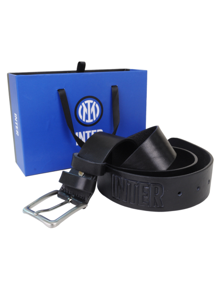 Cintura Sport 100%pelle Made In Italy Inter In Box 100/115 - Imma Italy