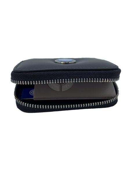 Portachiavi Pelle Con Zip Est.100%pelle Int.100%pu Inter - Imma Italy