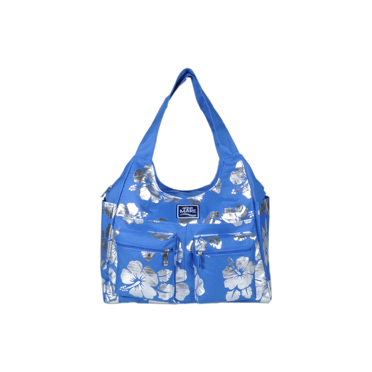 Borsa Mare Rib Stop Tonda Ibiscus Metal 100%pl Aqua Di Mare - Imma Italy