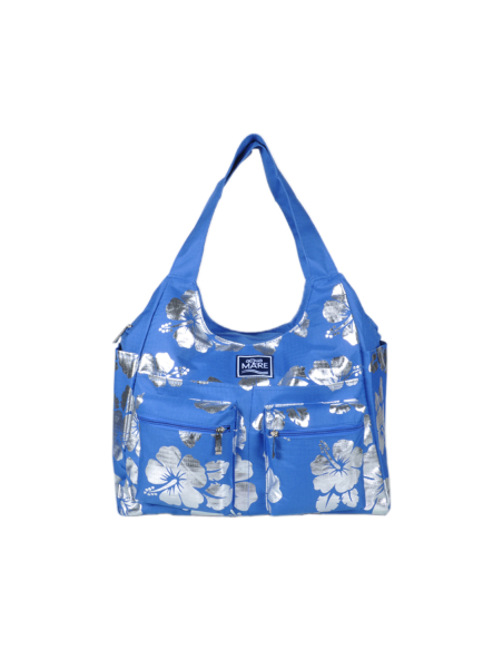 Borsa Mare Rib Stop Tonda Ibiscus Metal 100%pl Aqua Di Mare - Imma Italy