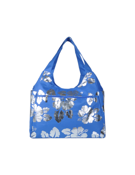 Borsa Mare Rib Stop Tonda Ibiscus Metal 100%pl Aqua Di Mare - Imma Italy